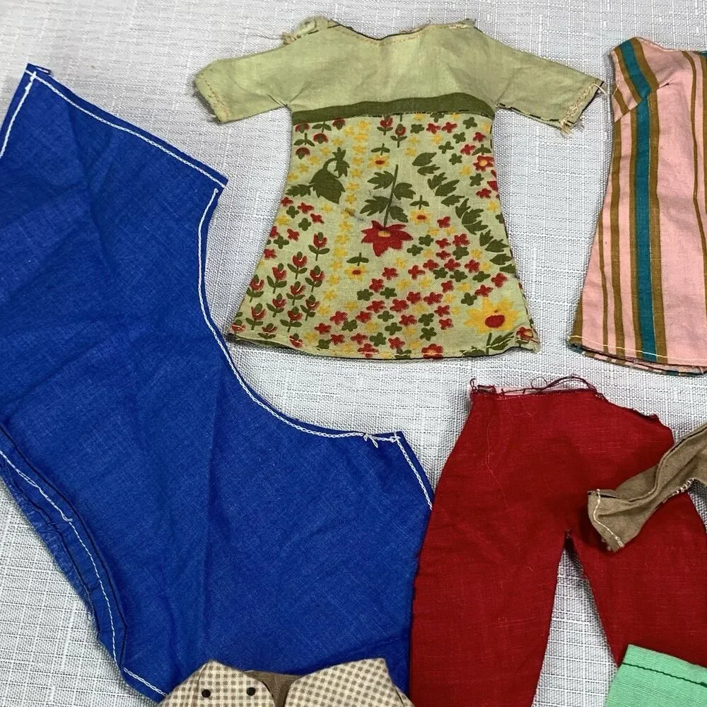 Vintage Barbie Doll Cut And Sew Clothing Lot Mod Fashion Learn To Sew Collectibl